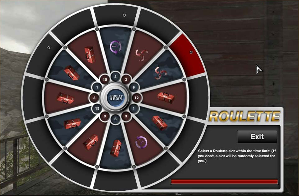Any time you complete a Combat Arms match that fulfills the following criteria, you'll see the Roulette Wheel pop up.
