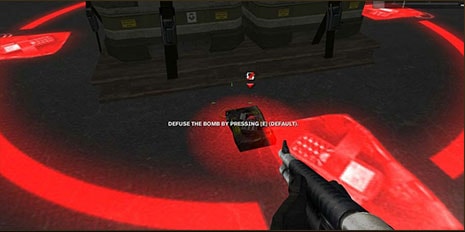 To defuse the bomb, find the bomb after it has been planted, and press E.